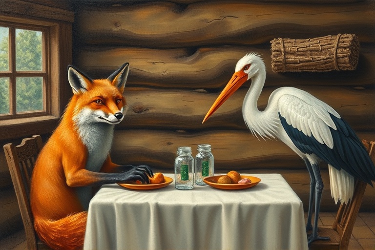 THE FOX AND THE STORK
